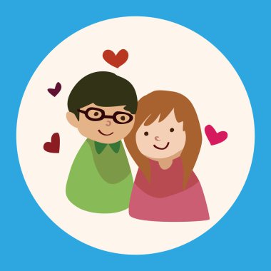 Sevgililer günü Tema aşk çift öğeleri vektör