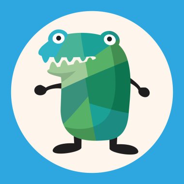 tuhaf canavar düz simgesi elemanları, eps10