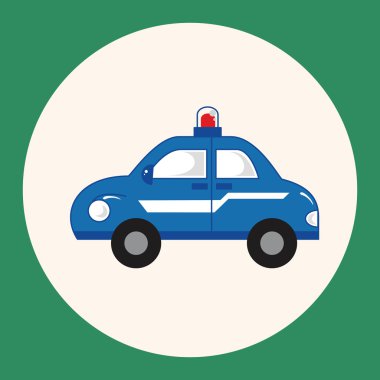 ulaşım polis araba tema öğeleri vektör, eps