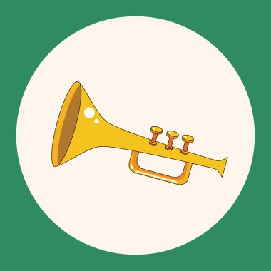 müzik trompet Tema öğeleri vektör, eps