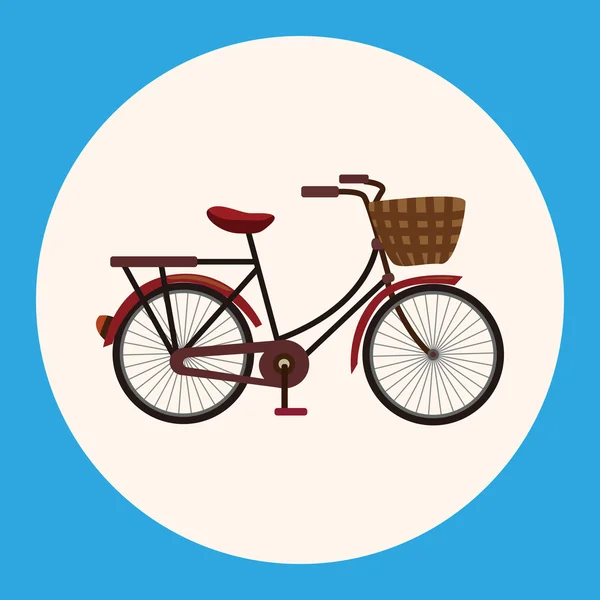 Bicicleta elementos de diseño de dibujos animados vector — Vector de stock