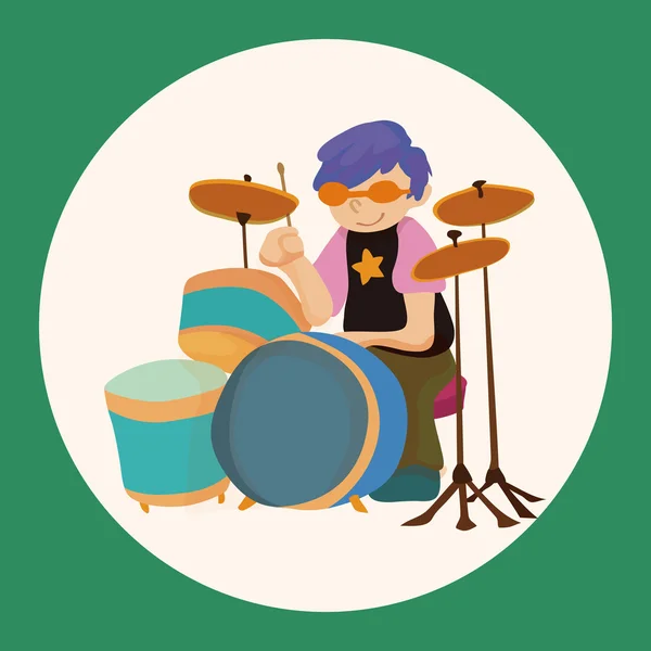 Band member drummer theme elements — Stock Vector