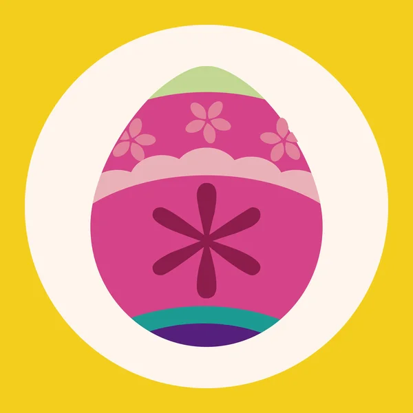 Huevo de Pascua plano icono elementos de fondo, eps10 — Vector de stock