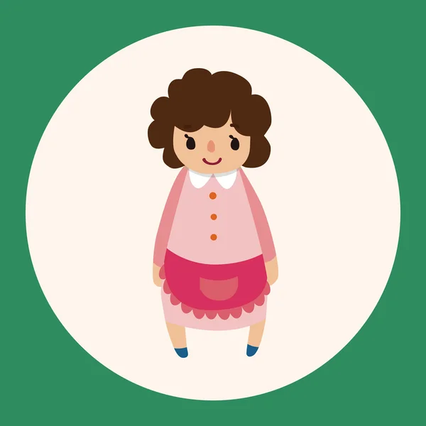 Family mother character flat icon elements background, eps10 — Vetor de Stock