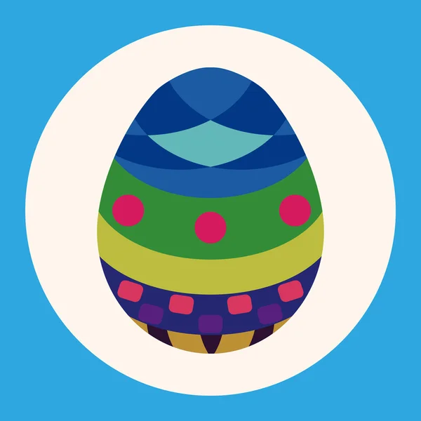 Easter egg flat icon elements background, eps10 — Vetor de Stock