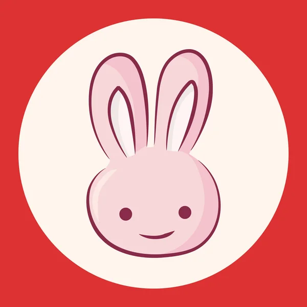 Eléments d'icône plat lapin animal, eps10 — Image vectorielle