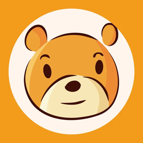 Animal oso elementos icono plano, eps10 — Vector de stock