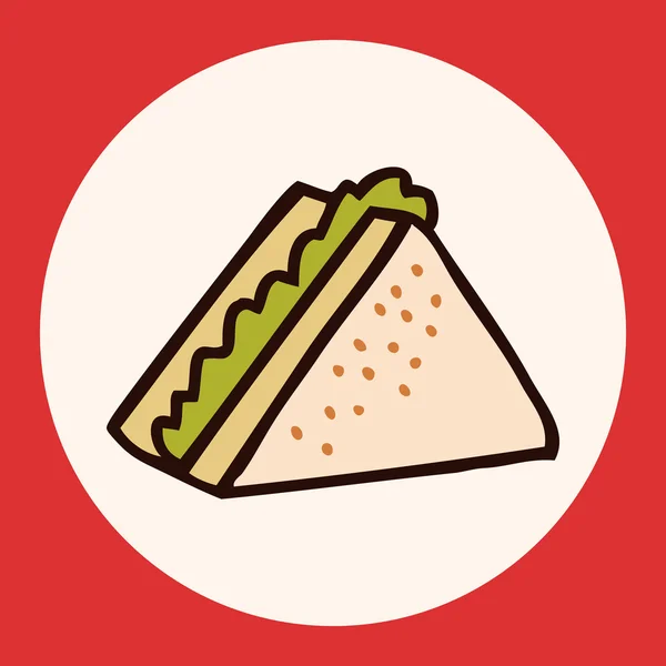 Lokanta sandviç düz simgesi elemanları, eps10 — Stok Vektör