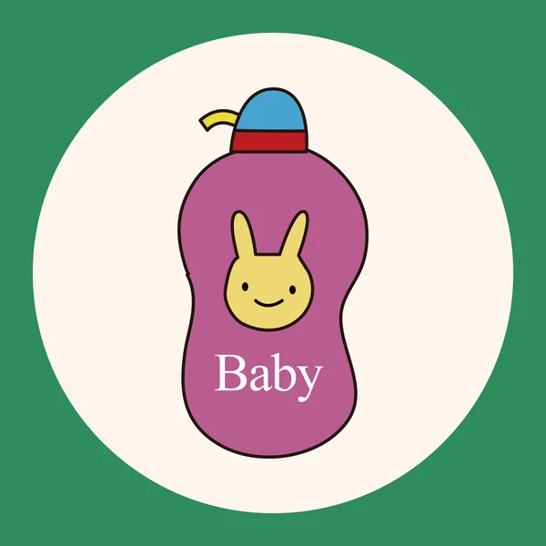 Baby shampoo thema-elementen — Stockvector