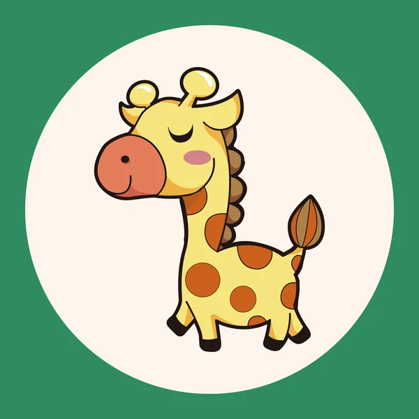 Zvířecí žirafa karikatura téma prvků — Stockový vektor