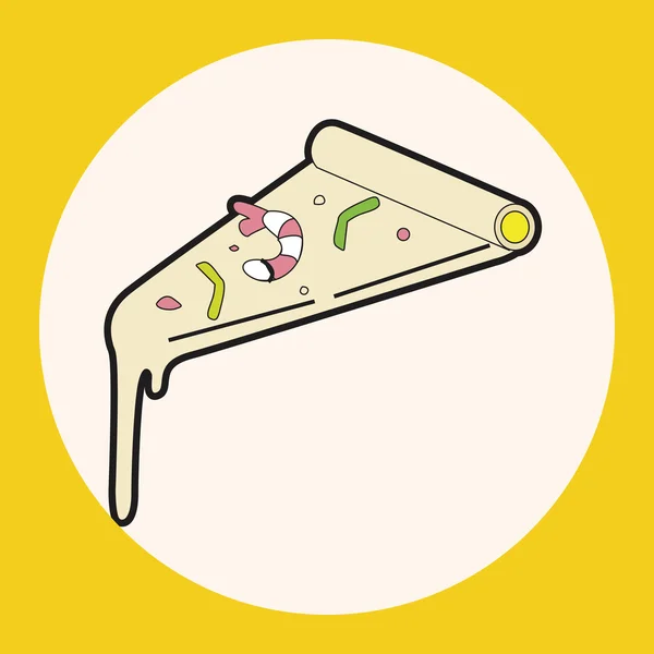 Amerikansk mat pizza temaelement, eps — Stock vektor