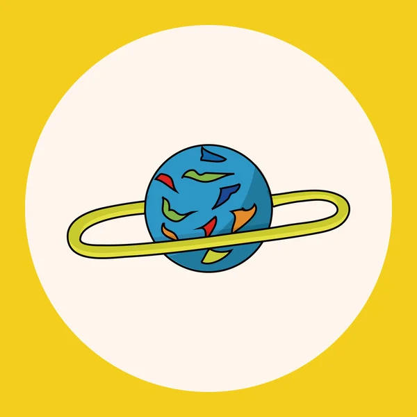 Planète spatiale éléments thème — Image vectorielle