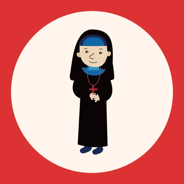 Pastor and nun theme elements vector, eps — стоковый вектор