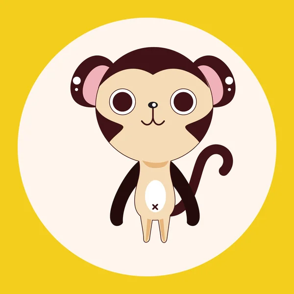 Hayvan maymun çizgi film Tema öğeleri — Stok Vektör