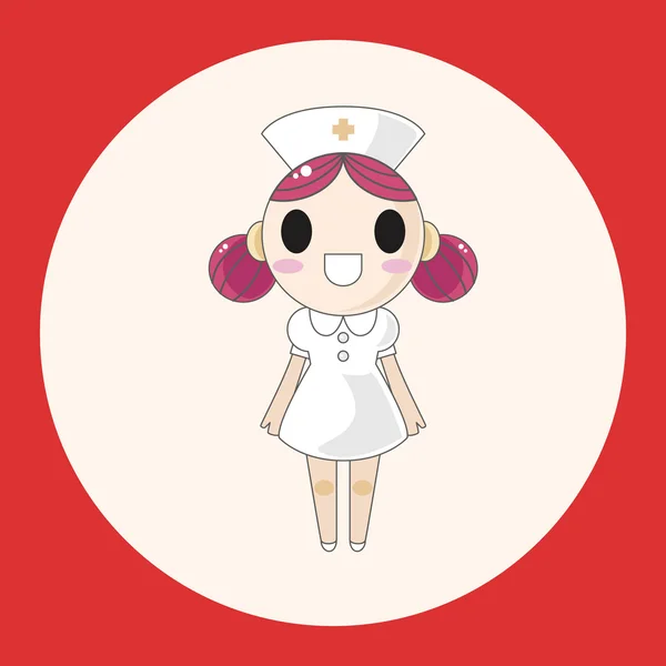 Hospital theme nurse elements vector,eps — Stock Vector