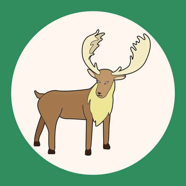 Dierlijke moose cartoon thema-elementen — Stockvector