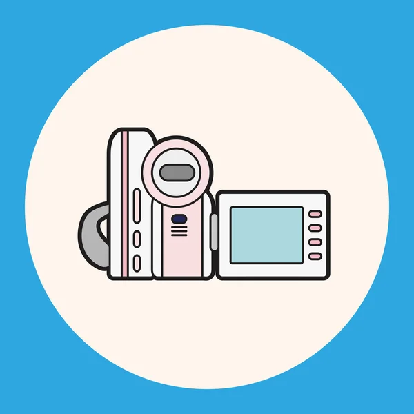 ビデオ カメラ テーマ要素ベクトル、eps — ストックベクタ