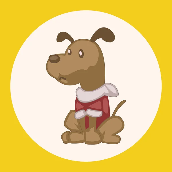 Animal perro dibujos animados elementos temáticos — Vector de stock