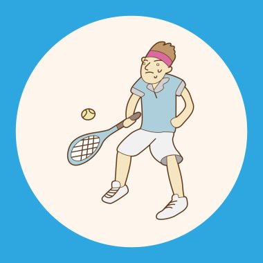 Tenis egzersiz Tema öğeleri vektör, eps