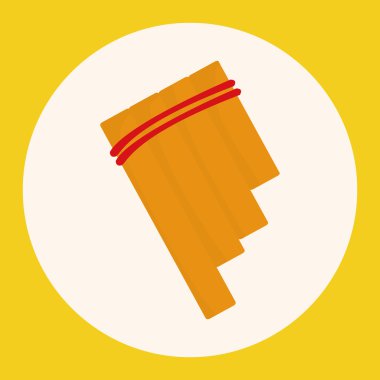 müzik flüt Tema öğeleri vektör, eps