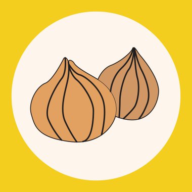 sebze Tema soğan öğeleri vektör, eps