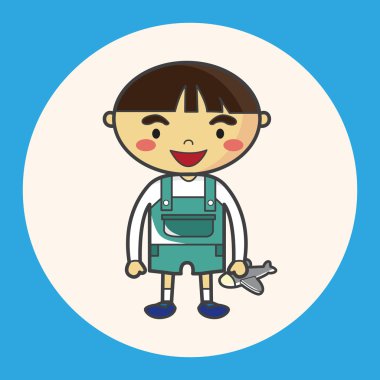 Aile çocuk karakter düz simgesi öğeleri arka plan, eps10 simgesi öğesi