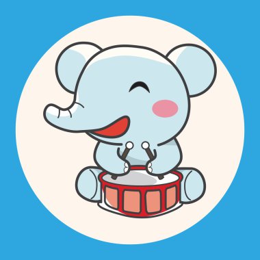 hayvan fil enstrüman çizgi film Tema öğeleri simge öğesi oynarken