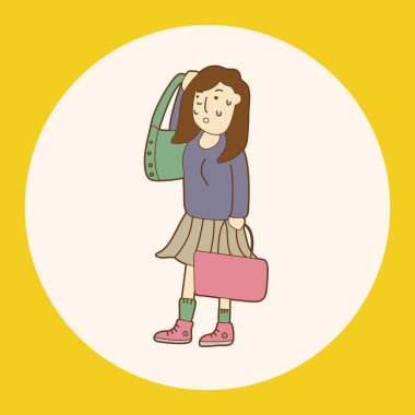 Alışverişçi Tema elemets vektör, eps simgesi öğesi