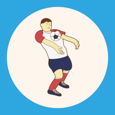 Spor Futbol oyuncu Tema öğeleri vektör, eps simgesi öğesi