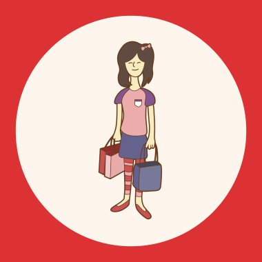 Alışverişçi Tema elemets vektör, eps simgesi öğesi