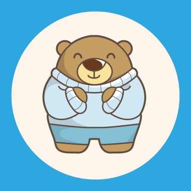 hayvan ayı kış çizgi film Tema öğeleri simge öğesi