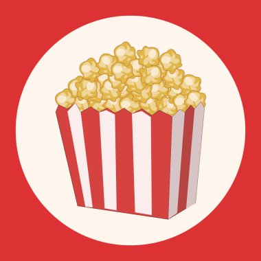 Pop corn Tema öğeleri simge öğesi