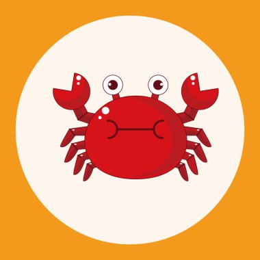 Yengeç karikatür Tema öğeleri vektör, eps simgesi öğesi