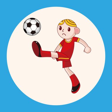 Spor Futbol oyuncu Tema öğeleri vektör, eps simgesi öğesi