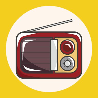 Stil radyo Tema öğeleri vektör, eps simgesi öğesi