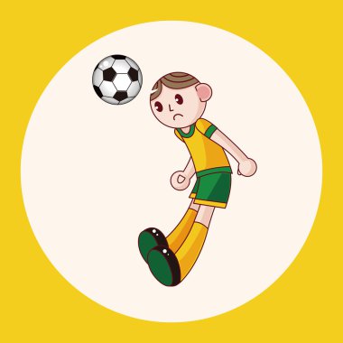 Spor Futbol oyuncu Tema öğeleri vektör, eps simgesi öğesi