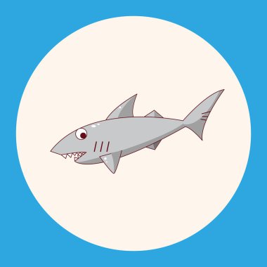 köpekbalığı karikatür Tema öğeleri vektör, eps