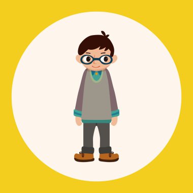 Aile çocuk karakter Tema öğeleri simge öğesi