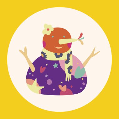 kardan adam karikatür öğeleri vektör, eps simgesi öğesi