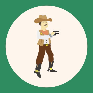 kovboy Tema öğeleri vektör, eps simgesi öğesi