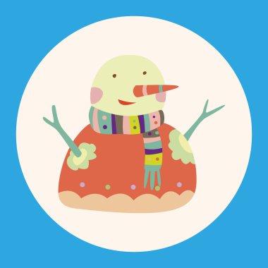 kardan adam karikatür öğeleri vektör, eps simgesi öğesi