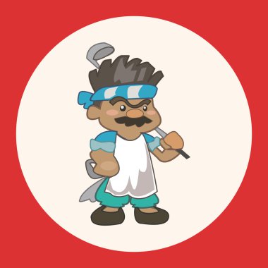 kişi karakter golfçüler Tema öğeleri simge öğesi