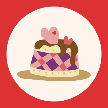 Dekorasyon kek Tema öğeleri vektör, eps10 simgesi öğesi