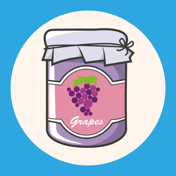 Éléments thème de la confiture de raisin vecteur, eps élément icône — Image vectorielle