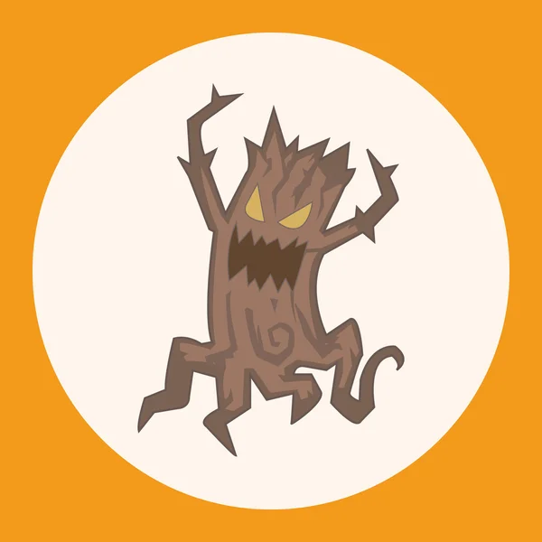 Bizarro monstruo árbol tema elementos icono elemento — Vector de stock