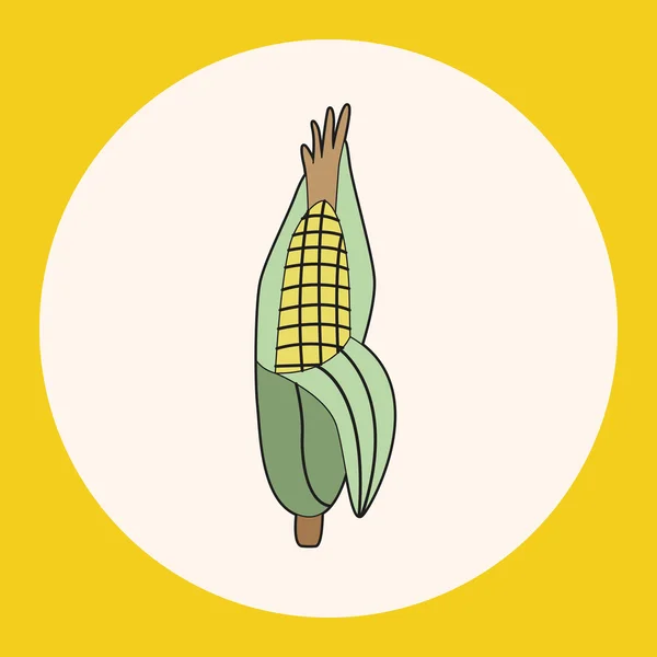 Vector de elementos de maíz tema vegetal, eps elemento icono — Vector de stock