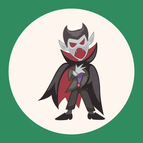 奇怪的怪物吸血鬼主题元素图标元素 — 图库矢量图片