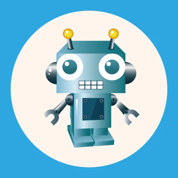 Robot dibujos animados tema elementos vector, eps icono elemento — Vector de stock