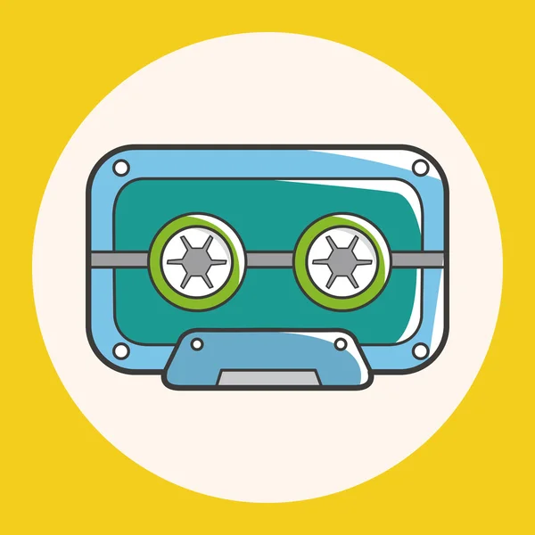 Audiotape theme elements vector,eps icon element — Stock Vector