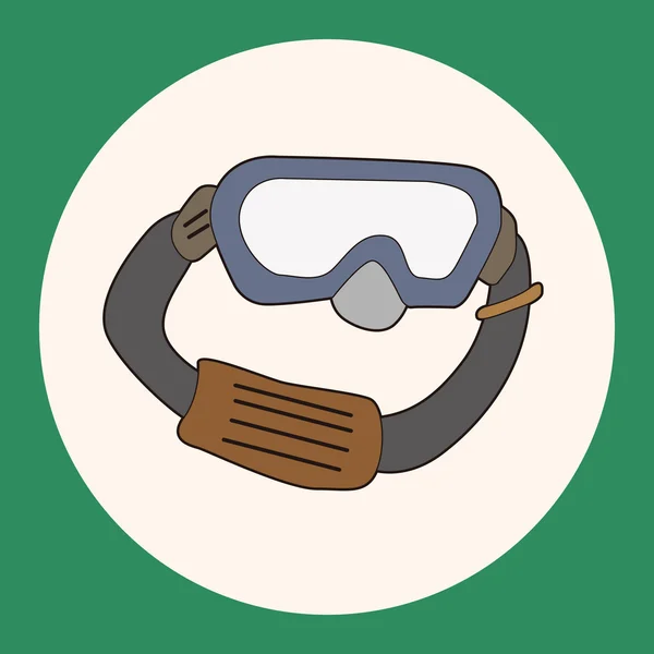 Elemento icono de gafas de laboratorio — Vector de stock